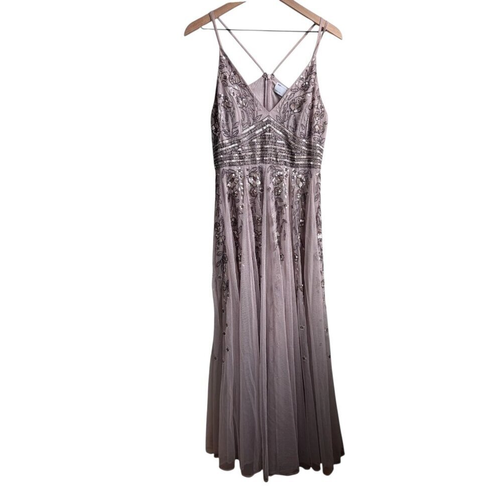 ASOS Design Floral Sequin Embellished Midi Dress Womens 6 Formal - Picture 2 of 10